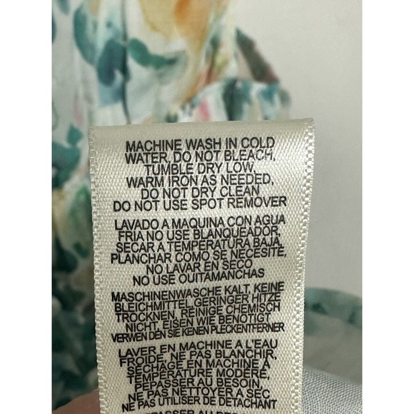 Cloth & Stone Anthropologie Womens Cutout Floral Button Front Mini Dress Size L - Picture 8 of 10